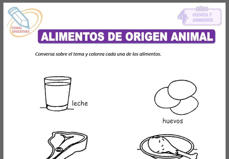 Alimentos de origen animal para cuatro años