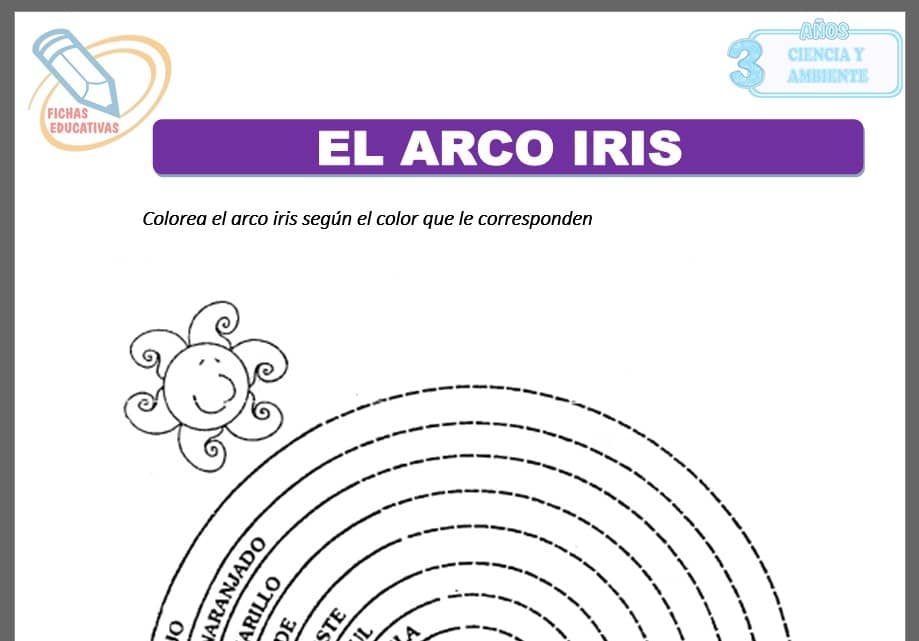 El arco iris para tres años