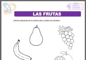 Las frutas para cuatro años
