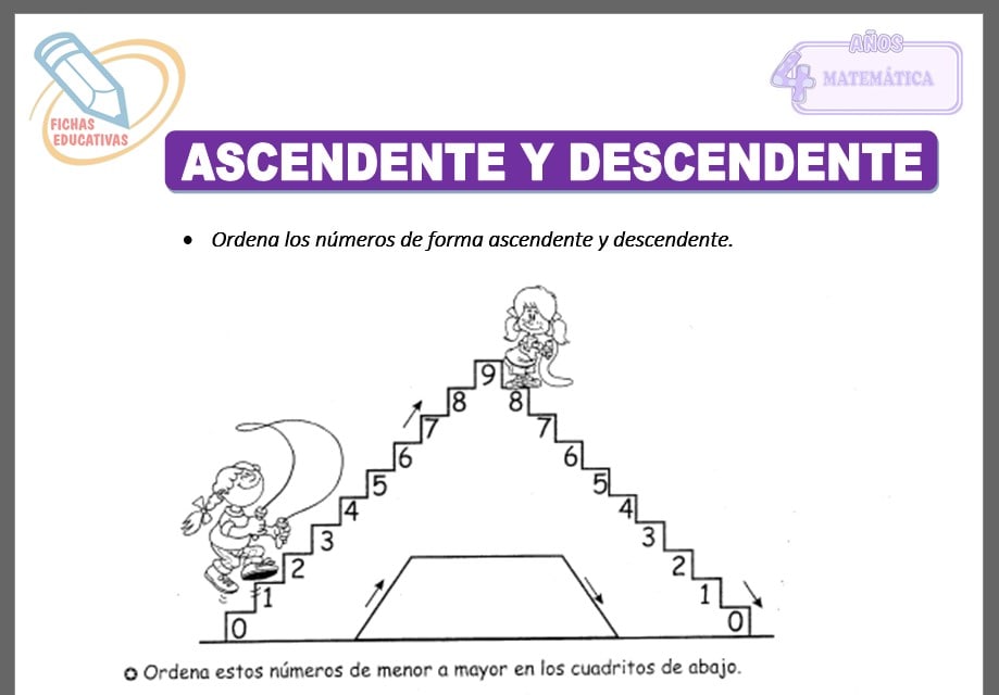 Ascendente y descendente para cuatro años