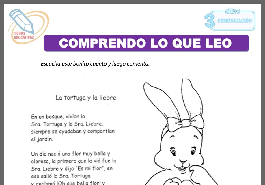 Comprendo lo que leo para tres años