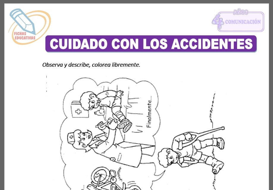 Cuidado con los accidentes para cuatro años