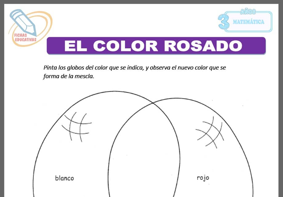 El color rosado para tres años