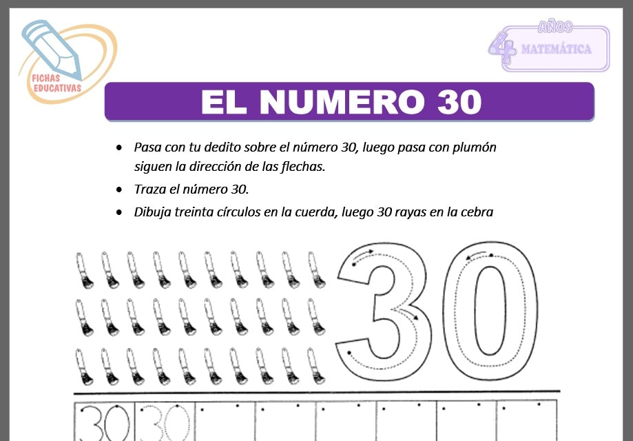 El numero 30 para cuatro años