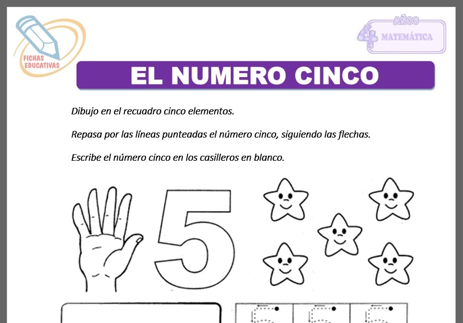 El número cinco para cuatro años