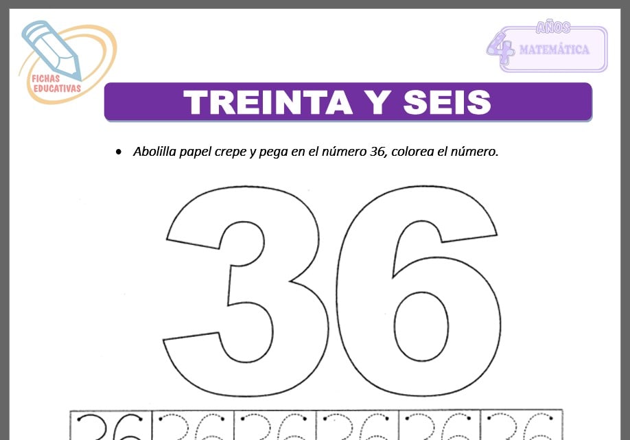El treinta y seis para cuatro años