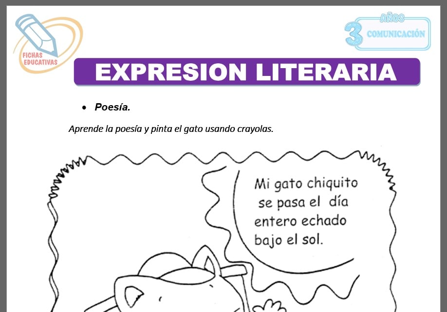 Expresión literaria para tres años