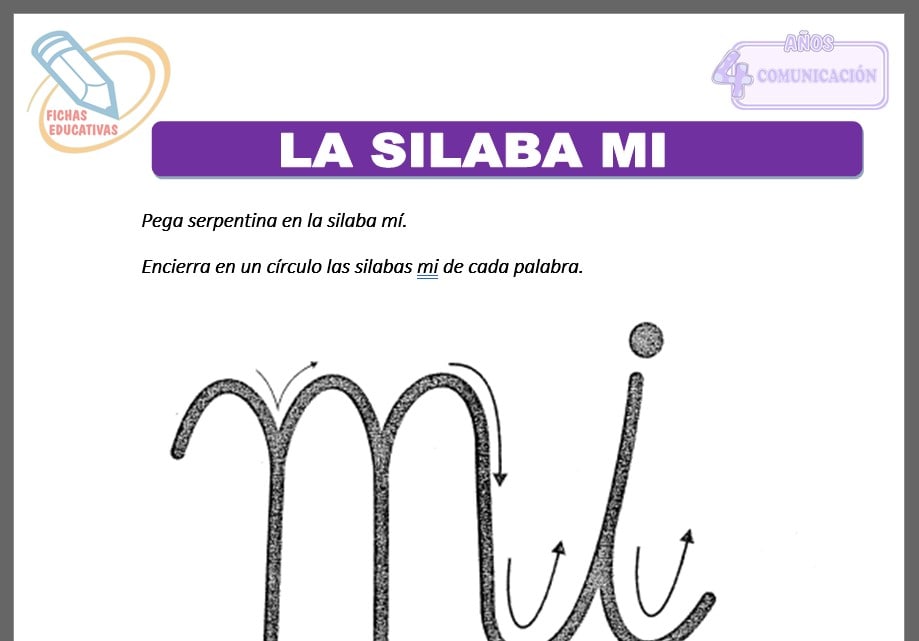 La silaba mi para cuatro años
