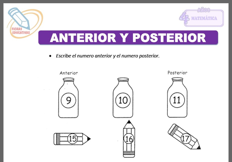 Separatas de anterior y posterior para cuatro años