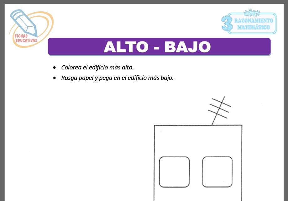 Alto - bajo para tres años