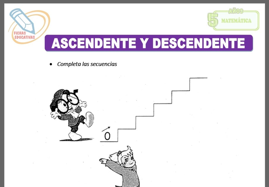 Ascendente y descendente para cinco años