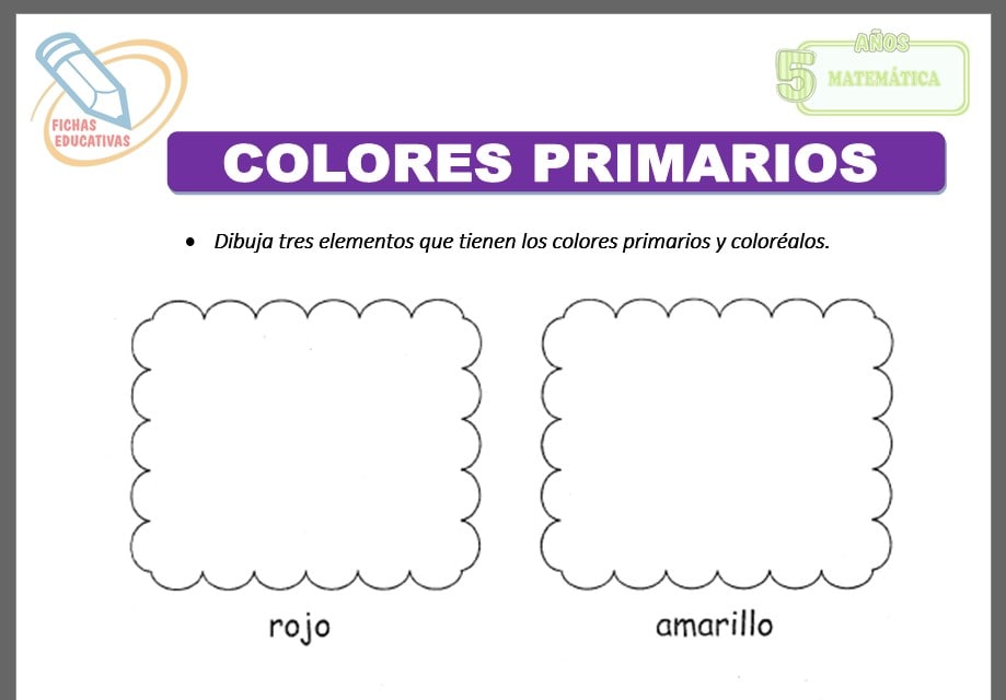 Colores primarios para cinco años