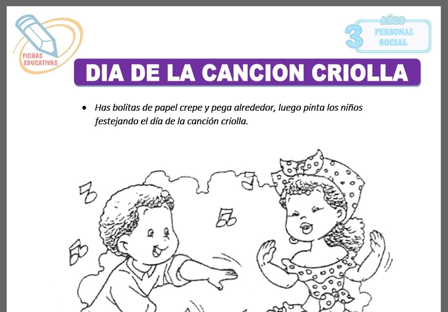 Día de la canción criolla para tres años