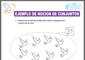 Ejemplo de noción de conjuntos para tres años