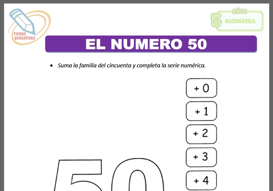 El numero 50 para cinco años El numero 50 para cinco años