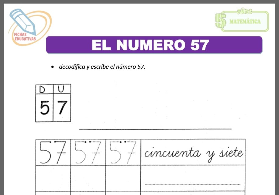El numero 57 para cinco años