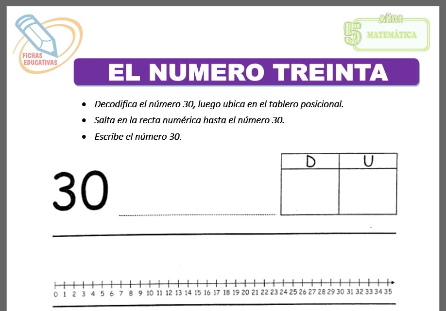 El numero treinta para cinco años