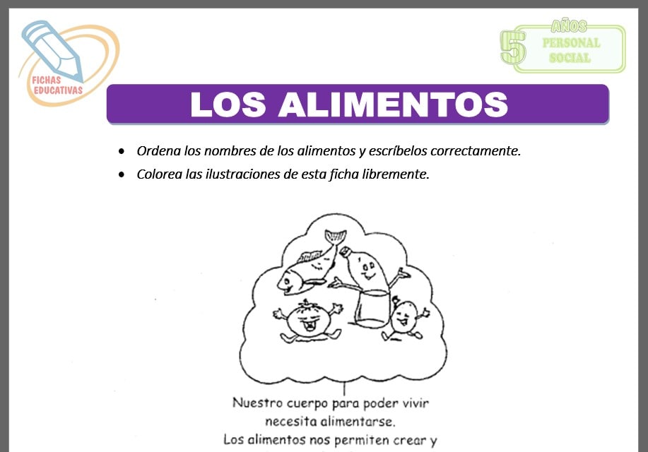 Los alimentos para cinco años