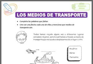 Los medios de transporte para cinco años