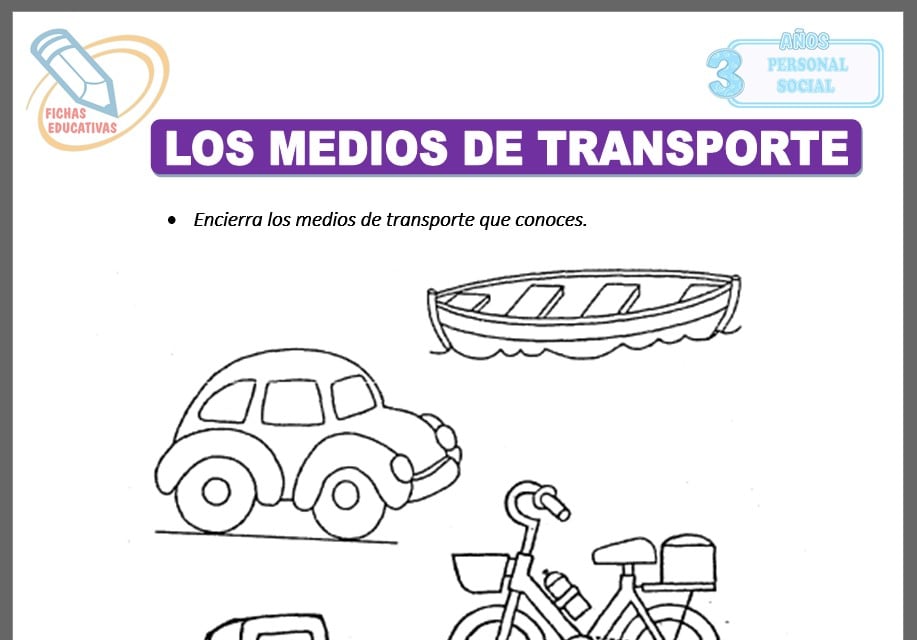 Los medios de transporte para tres años