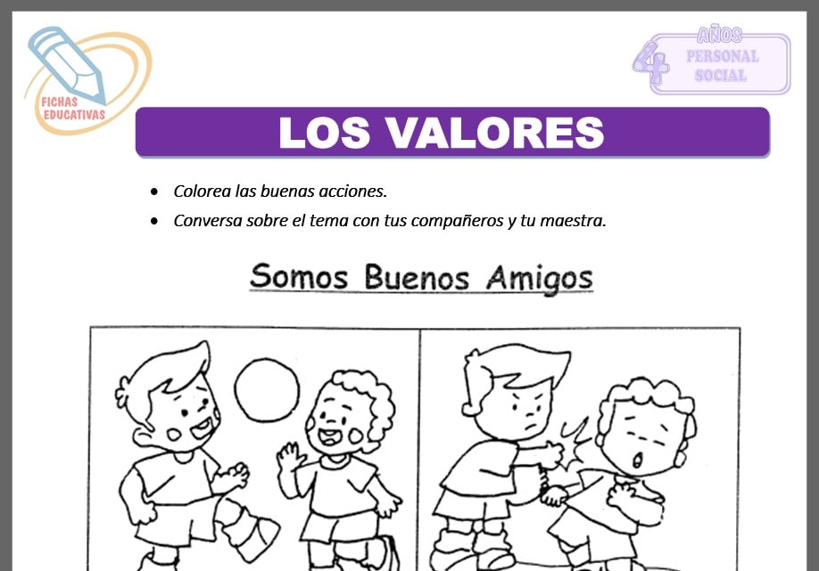 Los valores para cuatro años Los valores para cuatro años