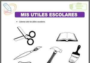 Mis útiles escolares para cinco años