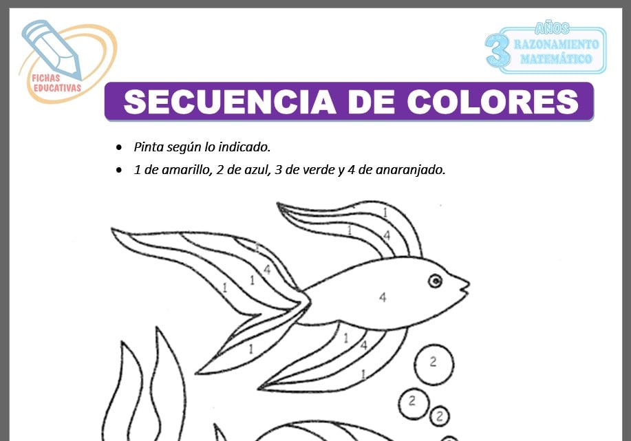 Secuencia de colores para tres años