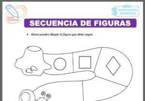 Secuencia de figuras para tres años