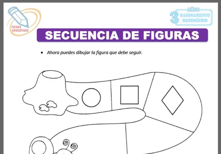 Secuencia de figuras para niños de Tres Años - Fichas Educativas