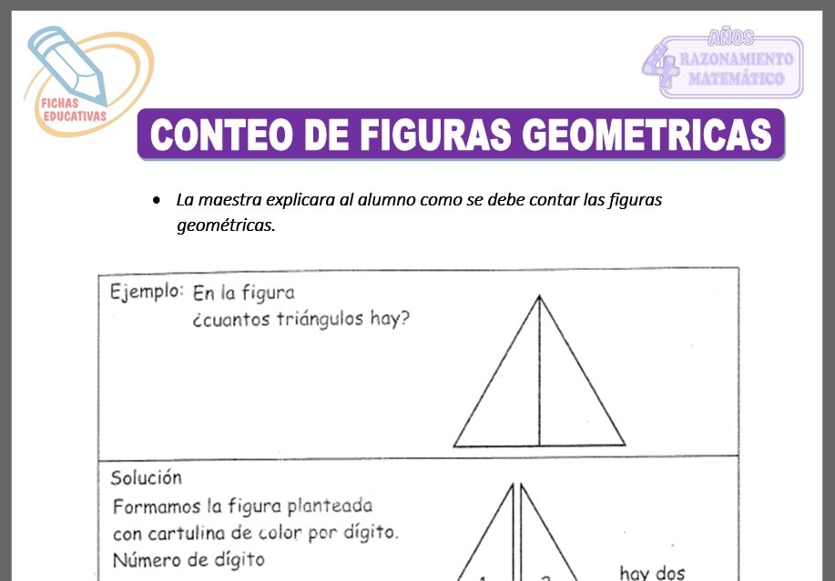 Conteo de figuras geométricas para cuatro años