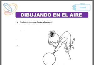 Dibujando en el aire para tres años