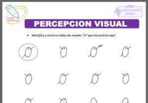 Ejemplos de percepción visual para cuatro años