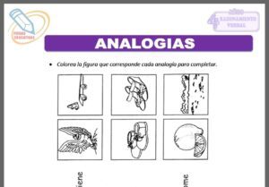 Fichas de analogías para cuatro años