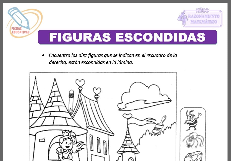 Figuras escondidas para cuatro años