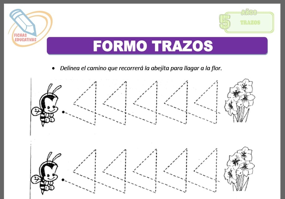 Formo trazos para cinco años