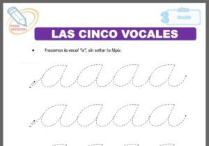 Las cinco vocales para tres años