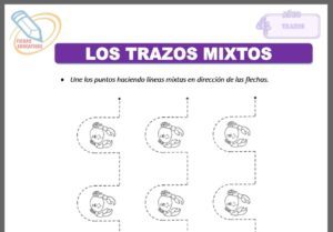 Los trazos mixtos para cuatro años