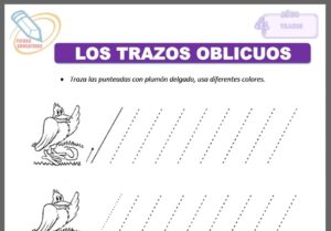 Los trazos oblicuos para cuatro años