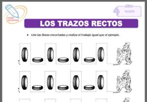 Los trazos rectos para cuatro años