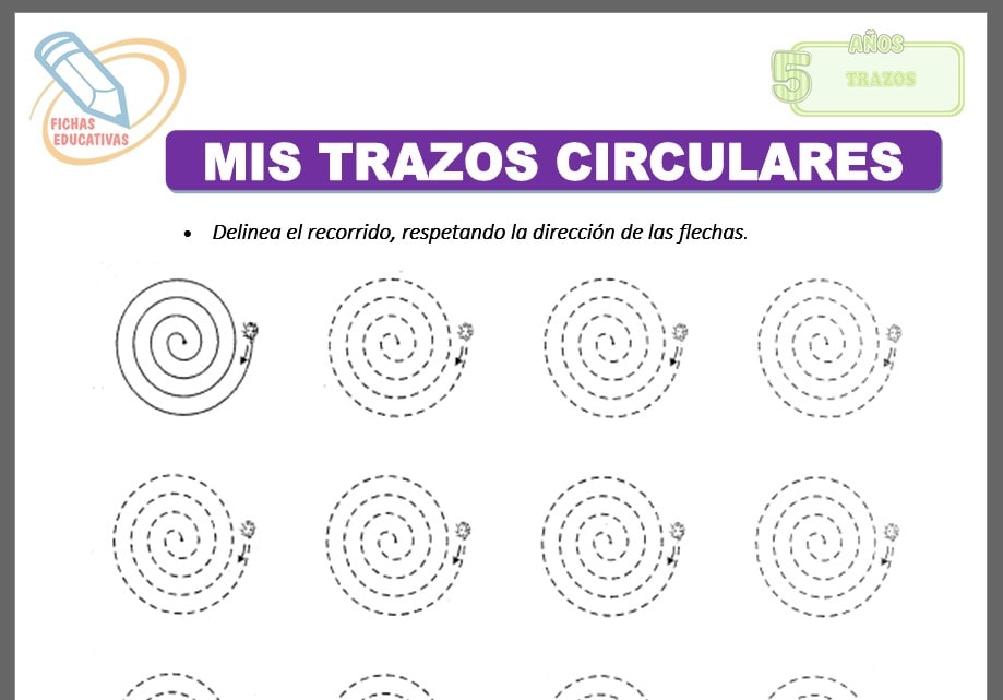 Mis trazos circulares para cinco años