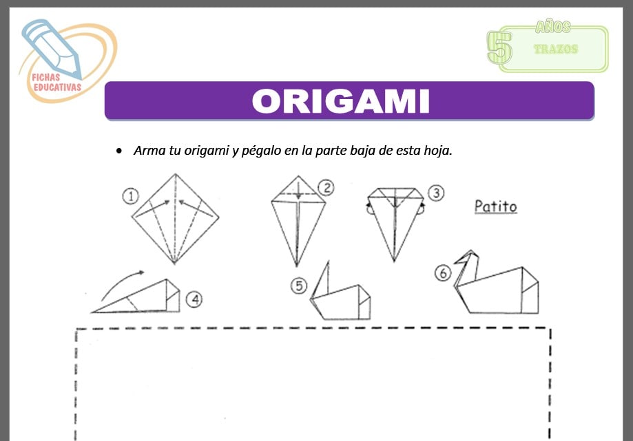 Origami para cinco años
