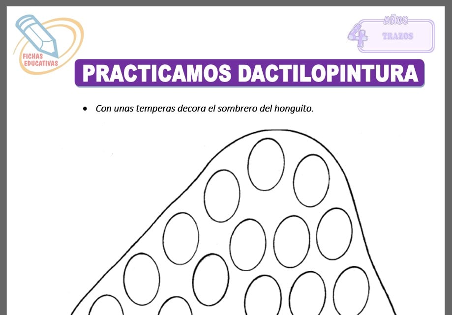 Practicamos dactilopintura para cuatro años