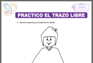 Practico el trazo libre para cuatro años