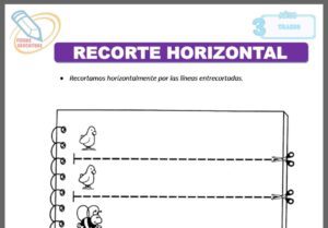Recorte horizontal para tres años