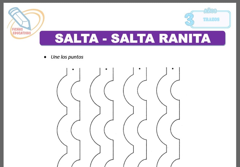 Salta, salta ranita para tres años