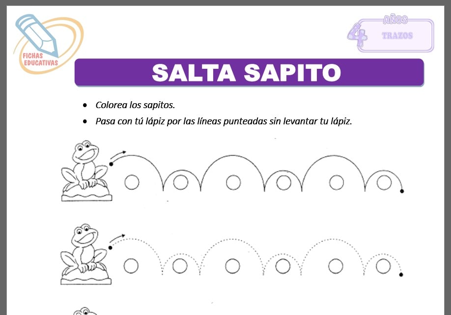 Salta sapito para cuatro años Salta sapito para cuatro años