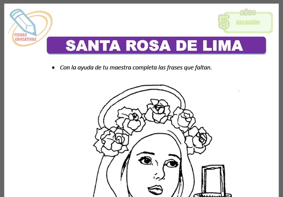 Santa Rosa de lima para cinco años