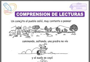 Separatas de comprensión de lecturas para cuatro años