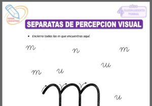 Separatas de percepción visual para cuatro años