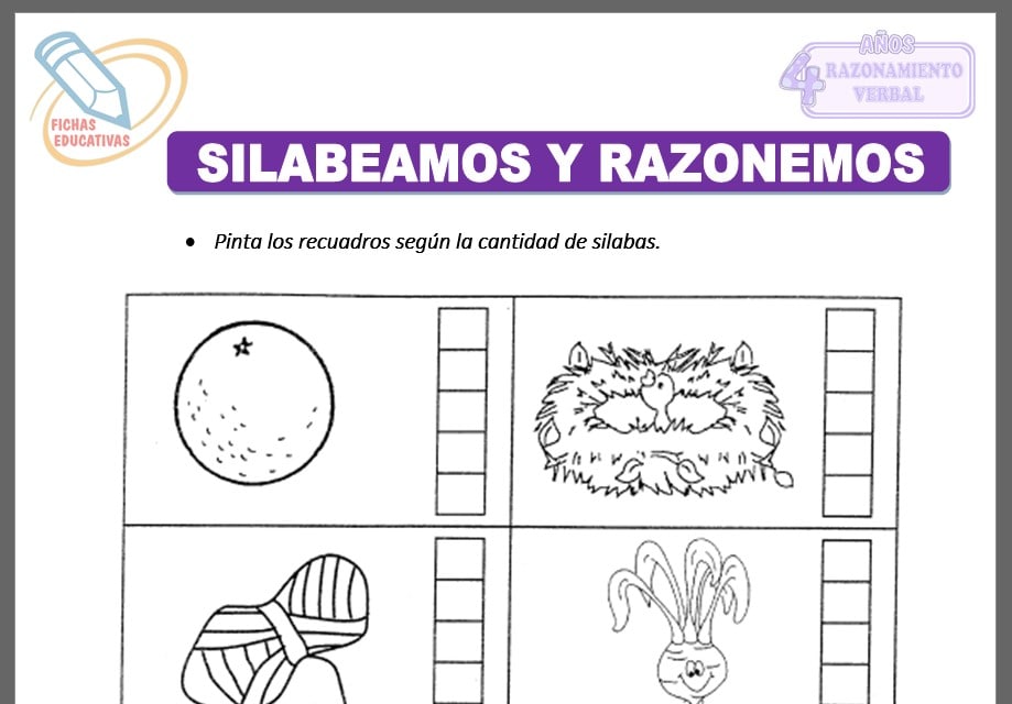 Silabeamos y razonemos para cuatro años